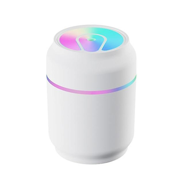 Bærbar 300ml Luftfukter USB Ultralyd Dazzle Cup Aroma Diffuser Cool Mist Maker Luftrenser White D