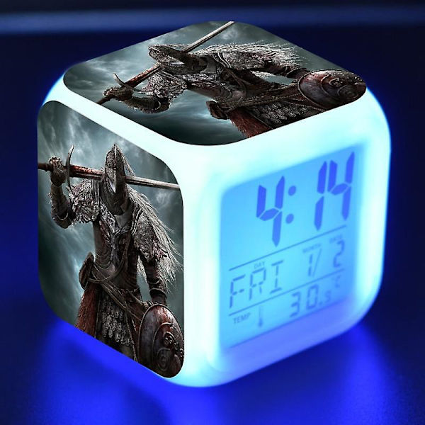 Antikk Ring, Eldre Ring, Elden Ring LED Lysende Vekkerklokke-stil 20