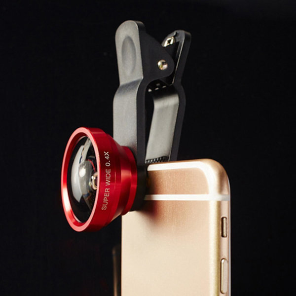 Brt-0.4 Phone Lens Mini 0.4x Ultra-wide Optical Tempered Glass Universal High Clarity Wide Angle Smartphone Camera Lens For Selfie Black