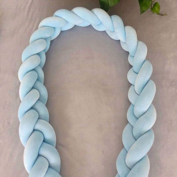 Sengekant, baby Bumper Sengeslange Baby Senge Bumper Vævet Kantbeskyttelse Hovedbeskyttelse Dekoration Til Tremmeseng (grå, 100cm) Green 150cm
