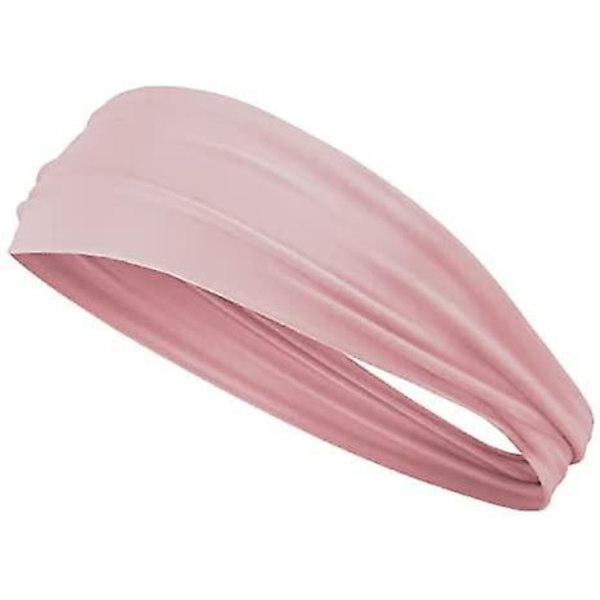 Non Slip Womens Workout Sweatbands, Mens Running Headband, Fitness Workout Stretchy Hairband Compatible With Running, Cycling, Basketball,yoga Peach stem pink