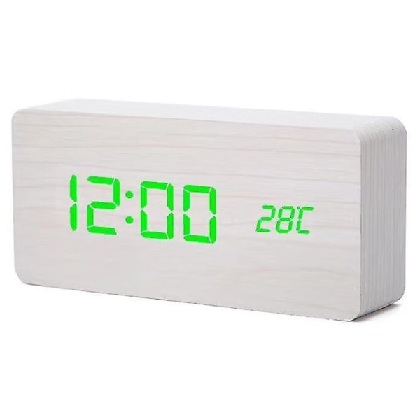 2022 New Simple Square Alarm Clock (display Time, Date And Temperature) In Various Colors
