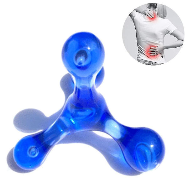 Trigger Point Massage Mini Massager 4 Head Massage Tool Body Massager Blue