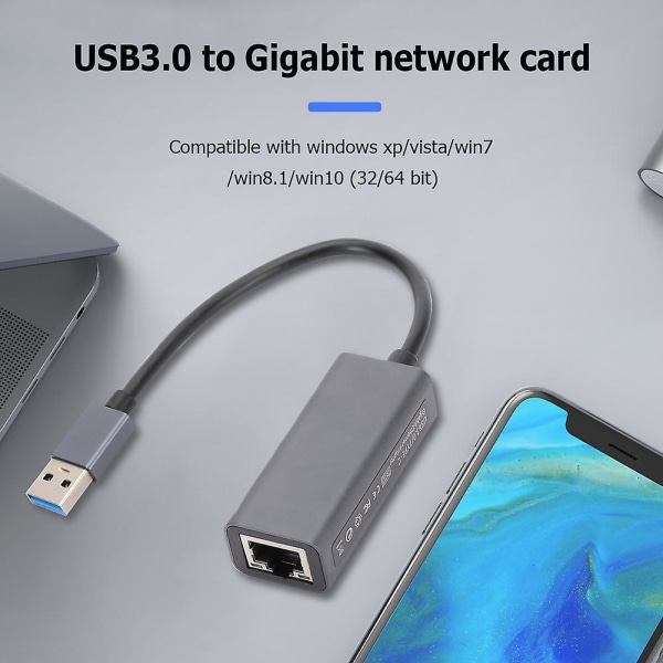 Usb3.0 / Type-c To Rj45 Gigabit Network Card Ethernet Adapter Switch USB