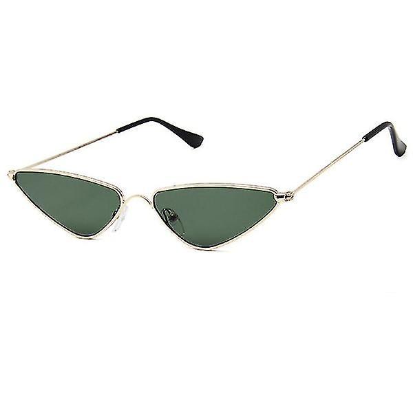Europe And America Trend New Small Frame Fashion Sunglasses Triangle Green