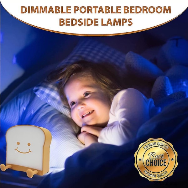 Kids Night Light ,cute Bread Led Nursery Night Lamp With Rechargeable And Timer, Portable Bedroom Bedside Sleep Lights Decoration Gifts For