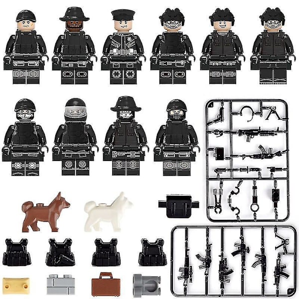 Assembled Building Blocks Military Special Forces Soldiers Building Blocks Dolls Pikemen Weapons