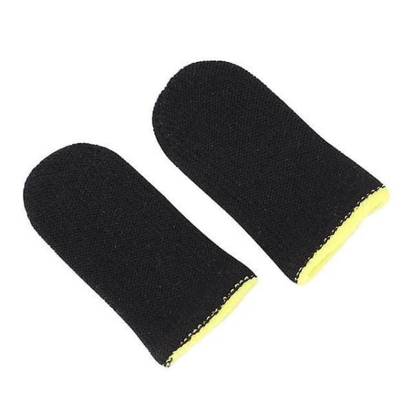2pcs Finger Cover Breathable Game Controller Finger Sleeve For Pubg Sweat Proof Non-scratch Touch Screen Gaming Thumb Gloves black
