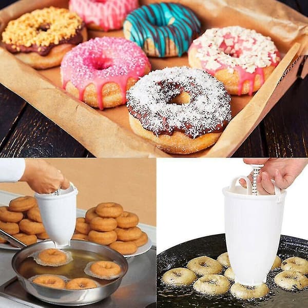 Plastic Manual Doughnut Machine Lightweight Fry Donut Maker Diy Baking Tool Milking Machine 1pc