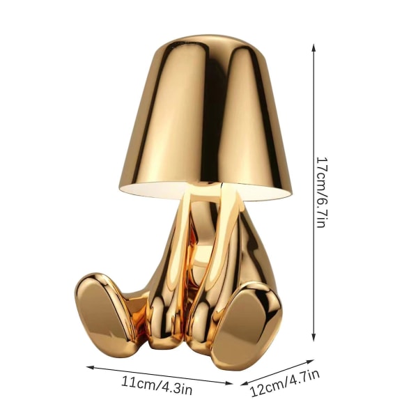 Little Golden Man Led Table Lamps Touch Control Dimmable Lamp Bar Night Light Gold