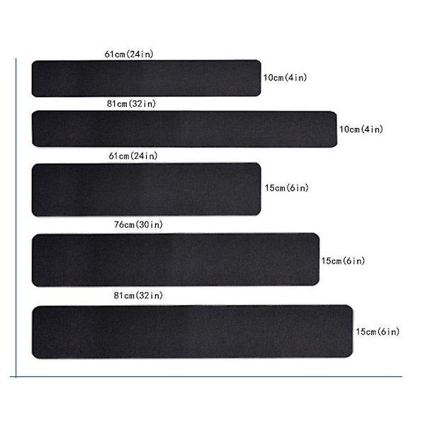 Stair Anti-slip Strip Transparent PEVA Skin-friendly Frosted Anti-slip Strip Rubber Non-marking Step Anti-slip Tape Home Decoration Stair Decoration Grey 10*81cm