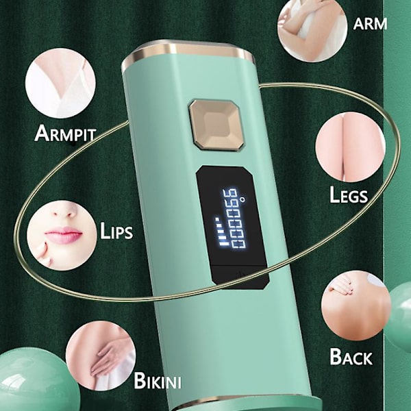 IPL Epilator LCD Permanent Pulserende Lys Enhed Professionel Kvinder Laser Epilator Ansigts Krop Kvinde Smertefri Hårfjerning Green
