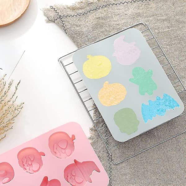 1 pair Silicone Cake Decorating Fondant Moulds Skull Bat Pumpkin Ghost Molds