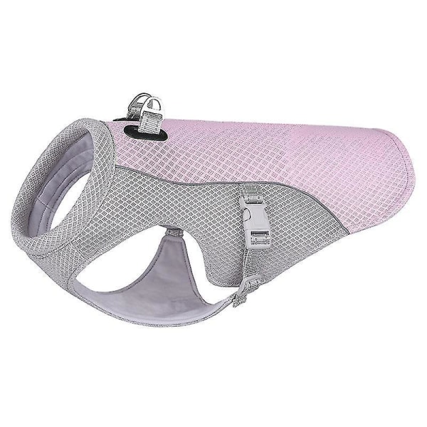 Koiran viilennysliivi, koiran viilennystakki, haihduttava Swamp Cooler -takki, turvallinen heijastava liivi suurille koirille ulkoiluun, metsästykseen, koulutukseen, retkeilyyn Pink M (back length 35CM)