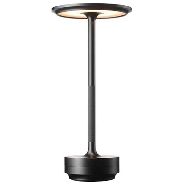 Fire-trins Dæmpbar Bordlampe Skrivebordslampe Natlampe Genopladelig Ledningsfri Vandafvisende black
