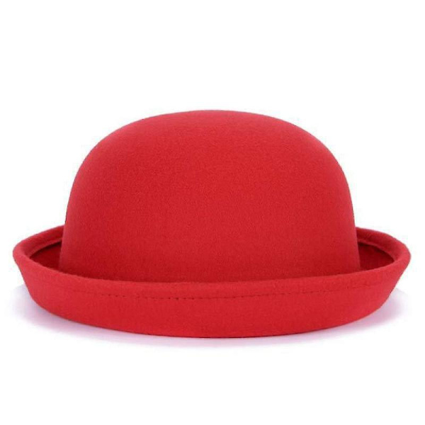 Vanhempi-lapsi Bowler-villahuopa, Fedora-hatut Dome red 54cm