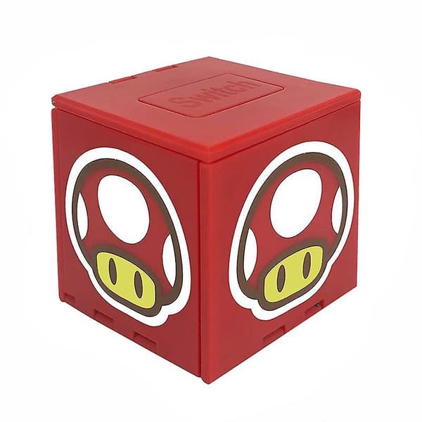 Switch Spilkort Opbevaringsboks Foldbar Ns Kort Organizer Kapacitet 16 Kort Yellow Question Mark