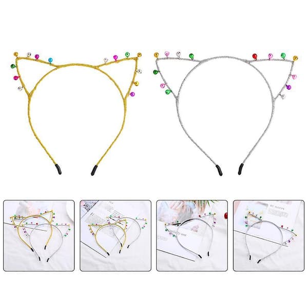 4pcs Xmas Hair Hoops