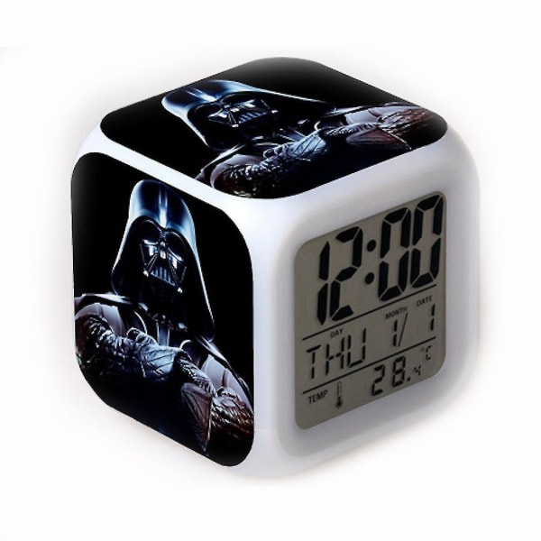 Star Wars Darth Vader Alarm Clock Color Changing Colorful Alarm Clock Square Clock