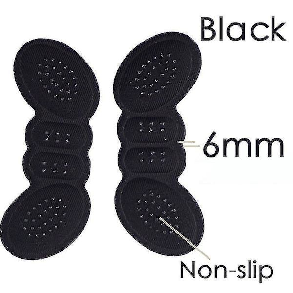 4 kpl Naisten pohjallisia kenkiin Korkokenkien pehmuste Säädä kokoa Liimattavat kantapäät Pehmusteet Vuori Black 6mm
