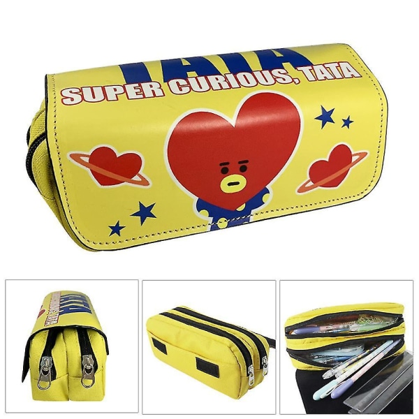 Bts Children Double-layer Pencil Case Large Capacity color-4
