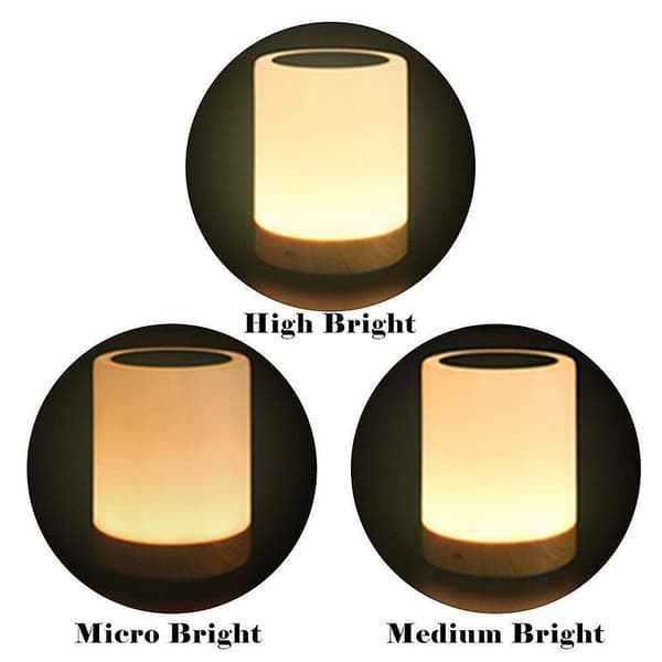 Rechargeable Warmer Sleep Night Light Bedside Table Nightlight Touch Led Lamp Change