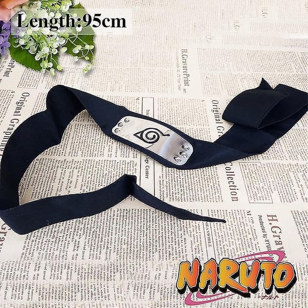 Naruto Pannebånd Med Cosplay Logo, Gullbelagt Ninja Hodeplagg C