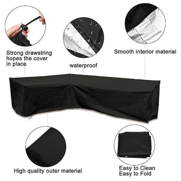 Patio Furniture Covers Heavy Duty Outdoor Patio Covers, Waterproof 100% Patio Patio Patio Covers, V-shaped Lawn Patio Furniture Covers 200X270X82cm