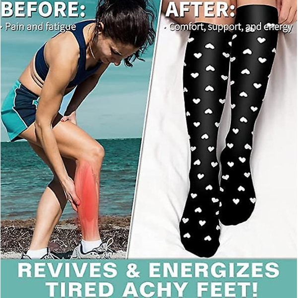 Compression Socks For Women & Men Circulation 6 Pairs For Athletic Running Cycling set7 S M