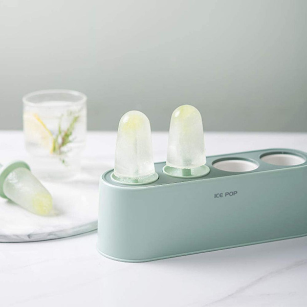 Ice Cream Mold ,form For Popsicles, 4 Pcs light green
