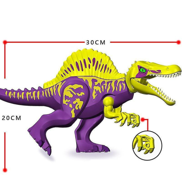 2023 Moc Big Jurassic Dinosaur World Spinosaurus Ankylosaurus Dino Building Block Model Diy Bricks Educational Toys Gifts L36