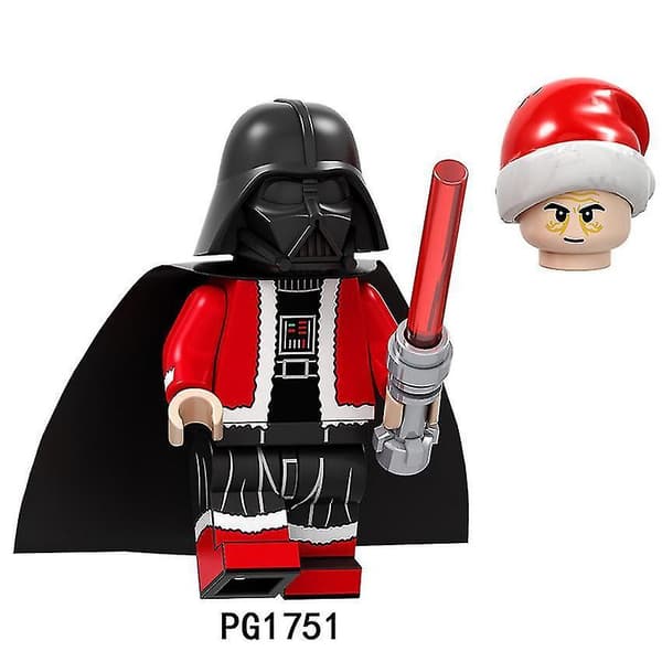 8 stk. Julepuslespil Samlet Byggeklods Minifigur Legetøj