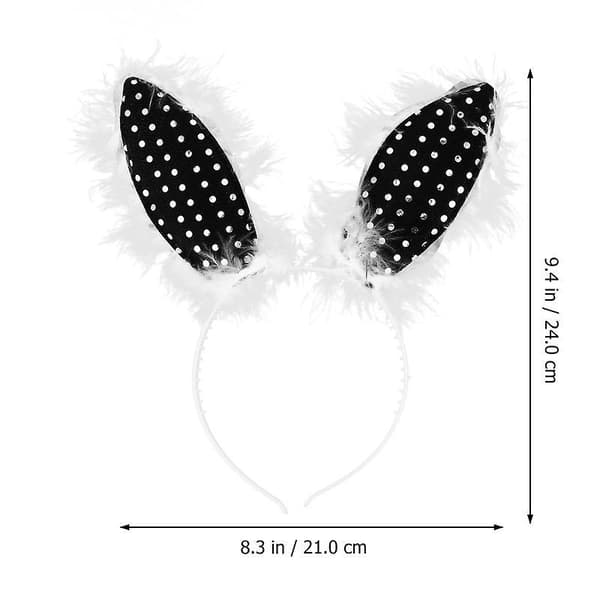 2 Sets/6pcs Easter Cosplay Set Bunny Rabbit Ears Tail Bow Tie Costume Kit