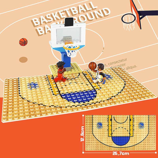 Nba Basketball Building Block Set Basketball Star Kobe Jordan Minifigure Basketball Court Basketball Stand Boy Building Block Toy Type D