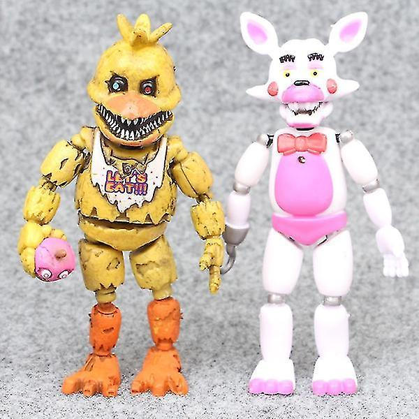 14.5-17cm 6pcs/lot Pvc Five Nights At Freddy's Action Figure Fnaf Bonnie Foxy Freddy Fazbear Bear Dolls Toys