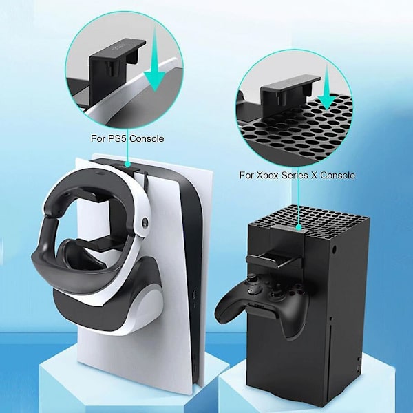 Headphone Wall Mount Holder Bracket Hanger Storage Stand For Ps5 Host For Xbox Series X Headset Hook Console Gamepad Accessories