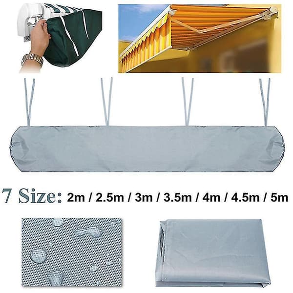 Outdoor Patio Awning Waterproof Cover Telescopic Roller Shutter 4m
