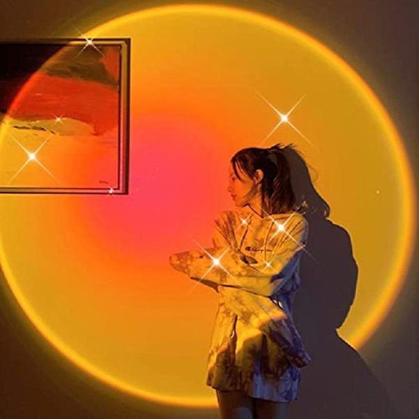 180 Degree Rotation Sunset Lamp,romantic Visual Sunset Projection Lamp,with Usb color 1
