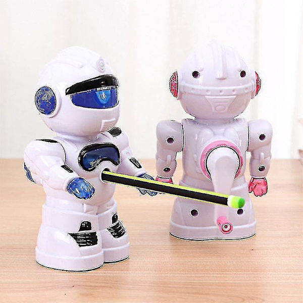Manuell Blyantspisser med Søt Robot Tegneserie Design Barn Studenter Skoleutstyr BLUE