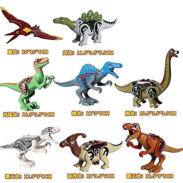 Dinosaur Byggeklodser Tyrannosaurus Pterodactyl Børns Små Partikler Samle Legetøj 20 stk