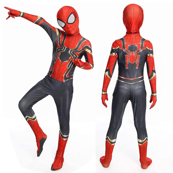 Kids Boy Spiderman Costume Cosplay Suit Kids Toy Spider-man Glove,transmitter Kids-XS-100cm