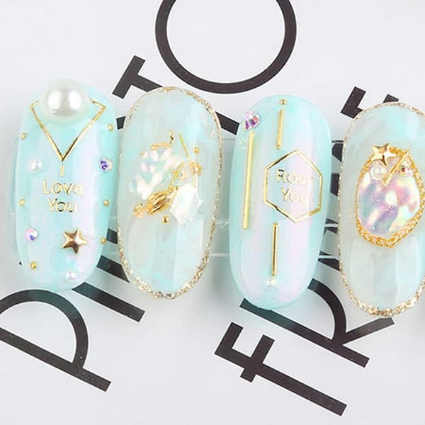 Crystal Nails Women's Nail Nails Large Shell Slices Abalone Slices Pebble Nails Mobile Phone Bag Shoes
