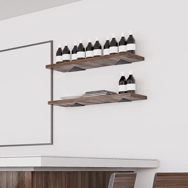 4 Pieces Floating Shelf Brackets, Invisible Triangle Wall Shelf Brackets, Metal Wall Shelf Bracket For Shelf