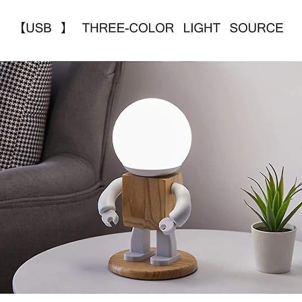 Robot Nordic Modern Table Lamp LED Kids Baby