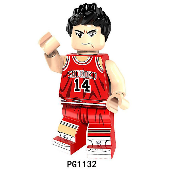 8 Slam Dunk Anime Sakuragi Flower Road Rukawa Maple Inoue Ayako Assembled Building Block Miniature Toys