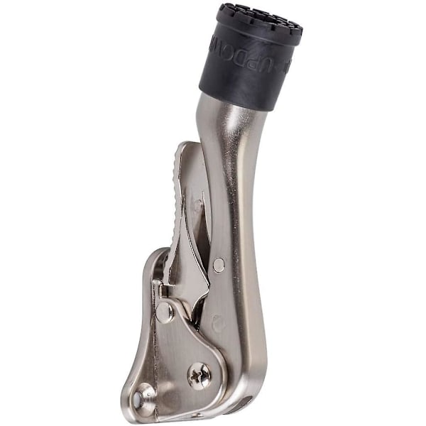 2 stk. 10 cm sparkdørstopper, satengnikkel silver