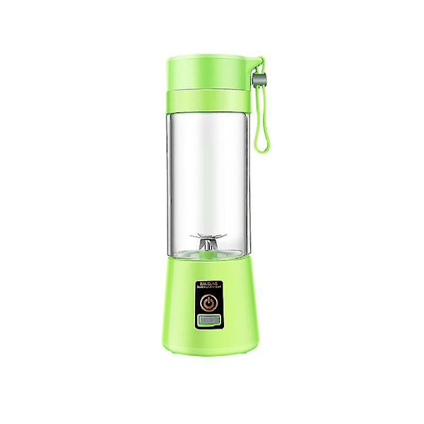 Mini elektrisk husholdningsjuicer, liten frukt- og grønnsaksjuicer med lading, bærbar Green