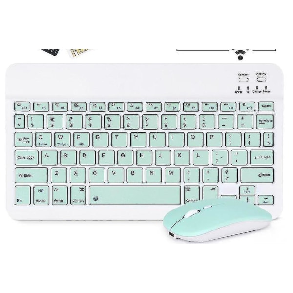 Pieni langaton Bluetooth-yhteensopiva näppäimistö ja hiiri, langaton näppäimistö- ja hiirisetti kotiin, toimistoon Jasper- mouse 10 inch
