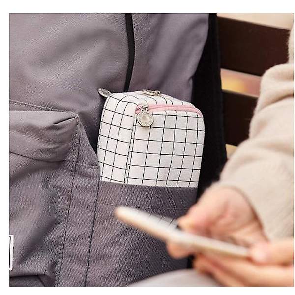 Large Capacity Pencil Case 3 Compartment Pouch Pen Bag pink