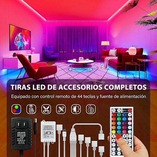 LED Strips Sæt Med Lys 20 Meter RGB Strips Til Soveværelse
